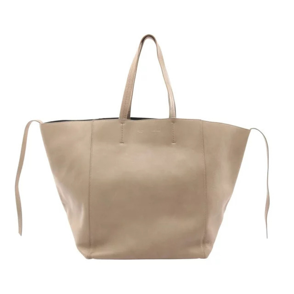 Celine Cabas Phantom Tote Bag Leather Beige Cream
